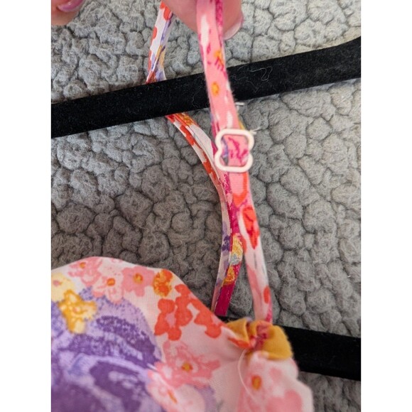 H&M Maxi Cotton Sun Dress Floral Flounced Size Large Ruffle Boho Bloom Cottage - Picture 4 of 11